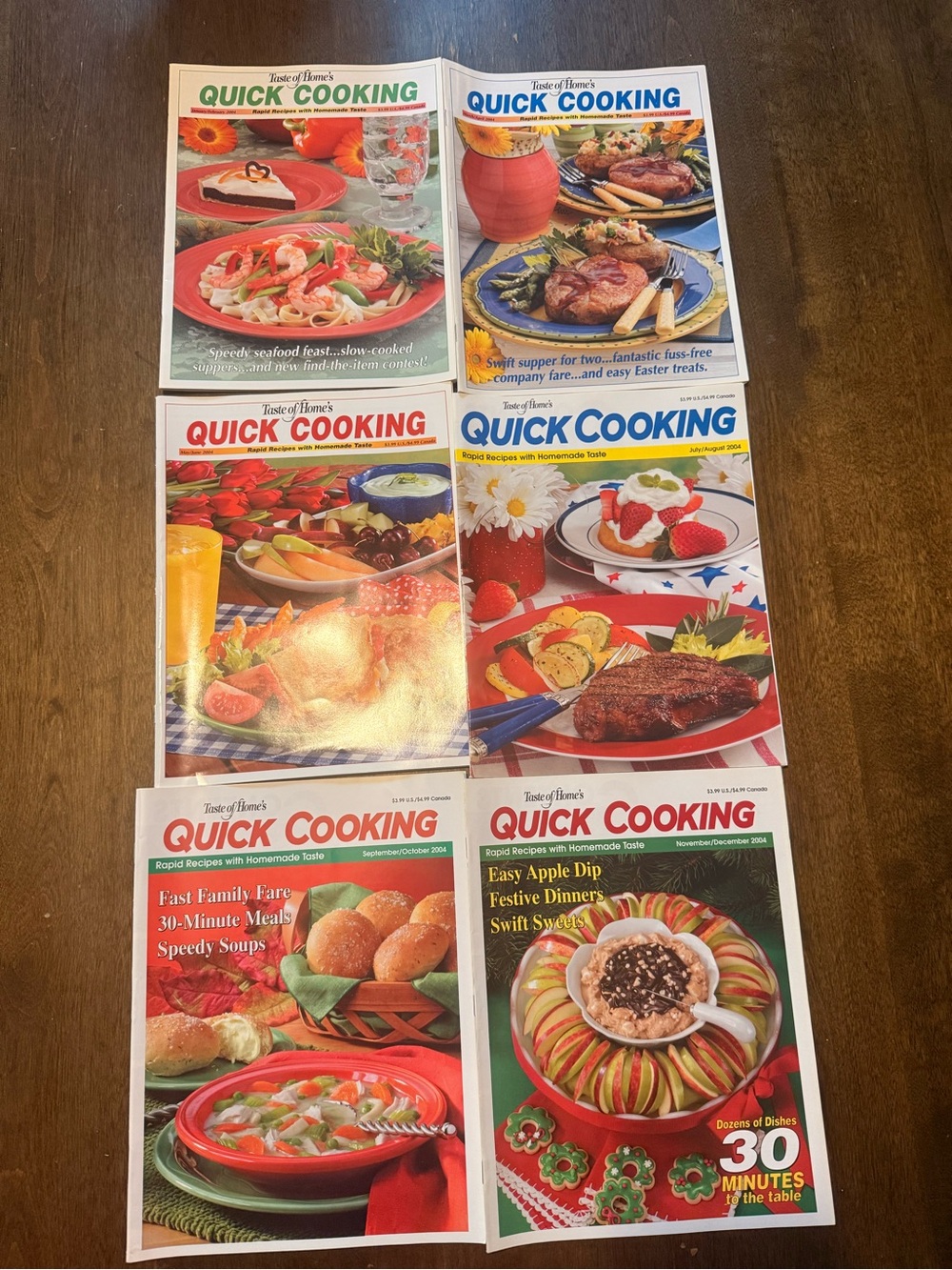 Taste of Home Quick Cooking 2004 Magazine Lot 🍎